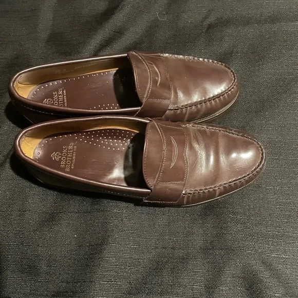 Brooks Brothers Brown Leather Loafers Size:10D Brooks Brothers Men main image 2